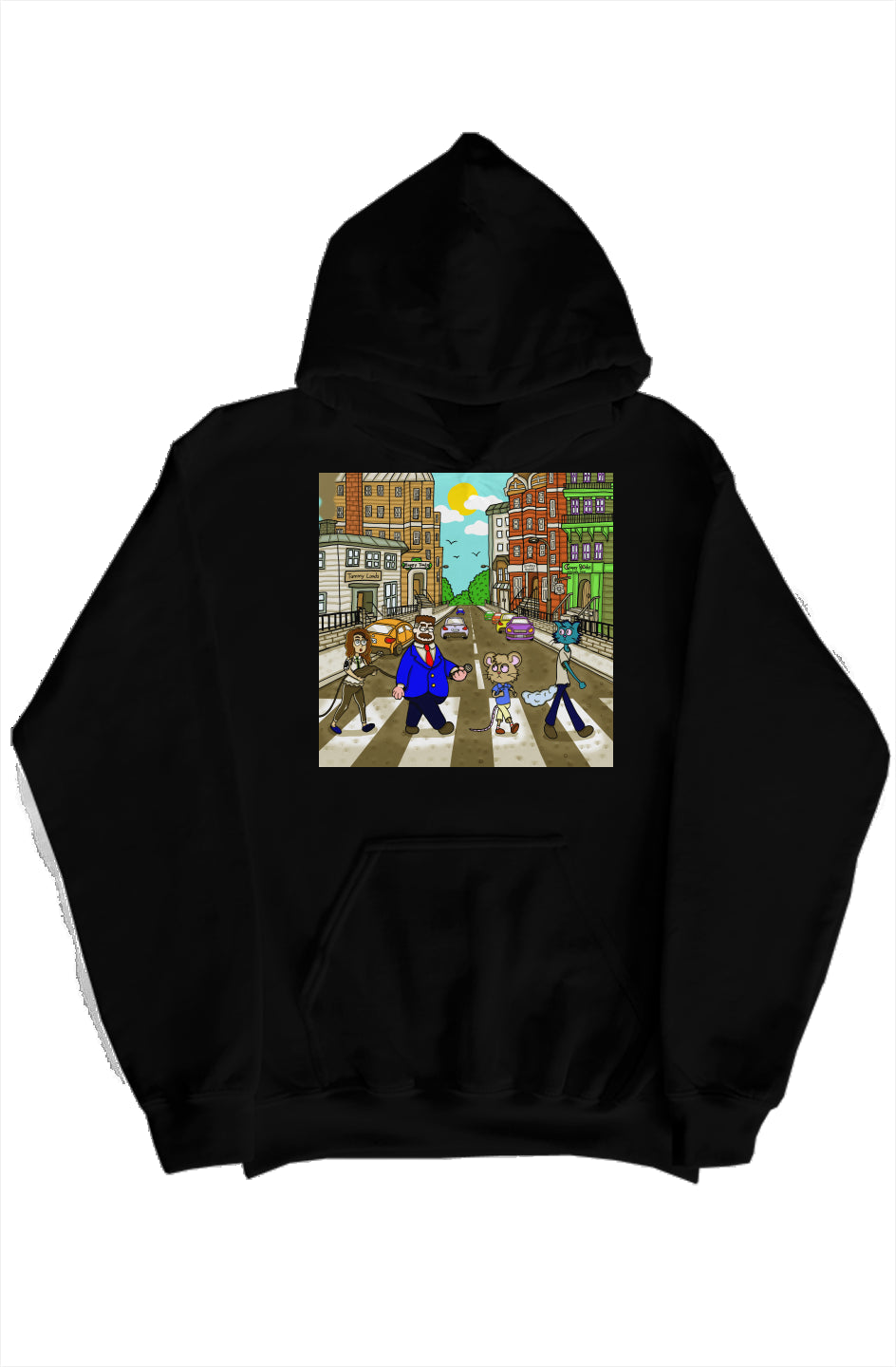 Black Hoodie Abbey Road Parody