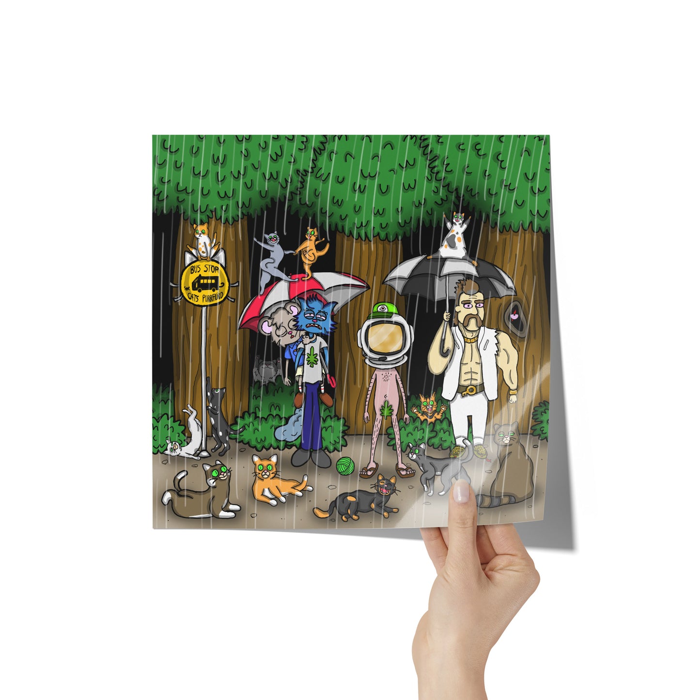 Catitouille Poster (My Neighbor Totoro Parody)