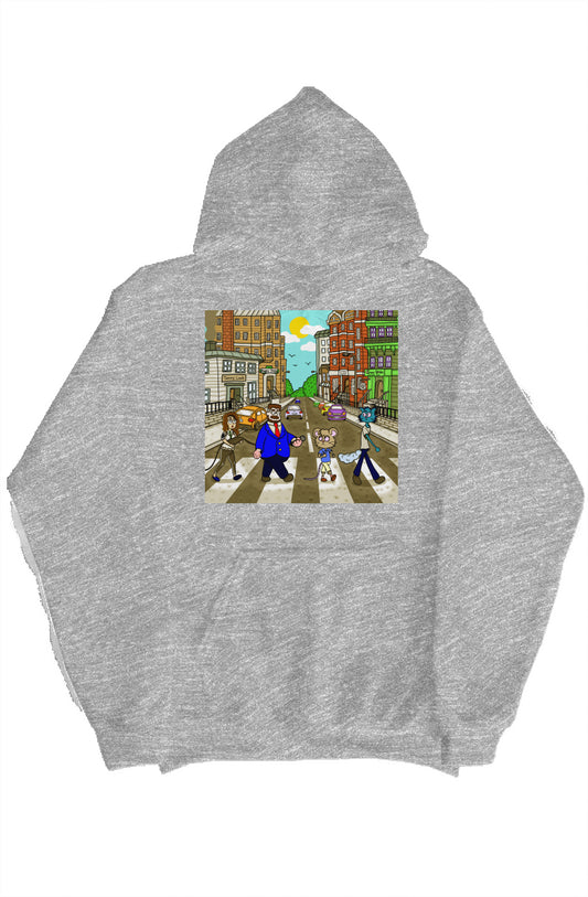 Grey Hoodie Abbey Road Parody