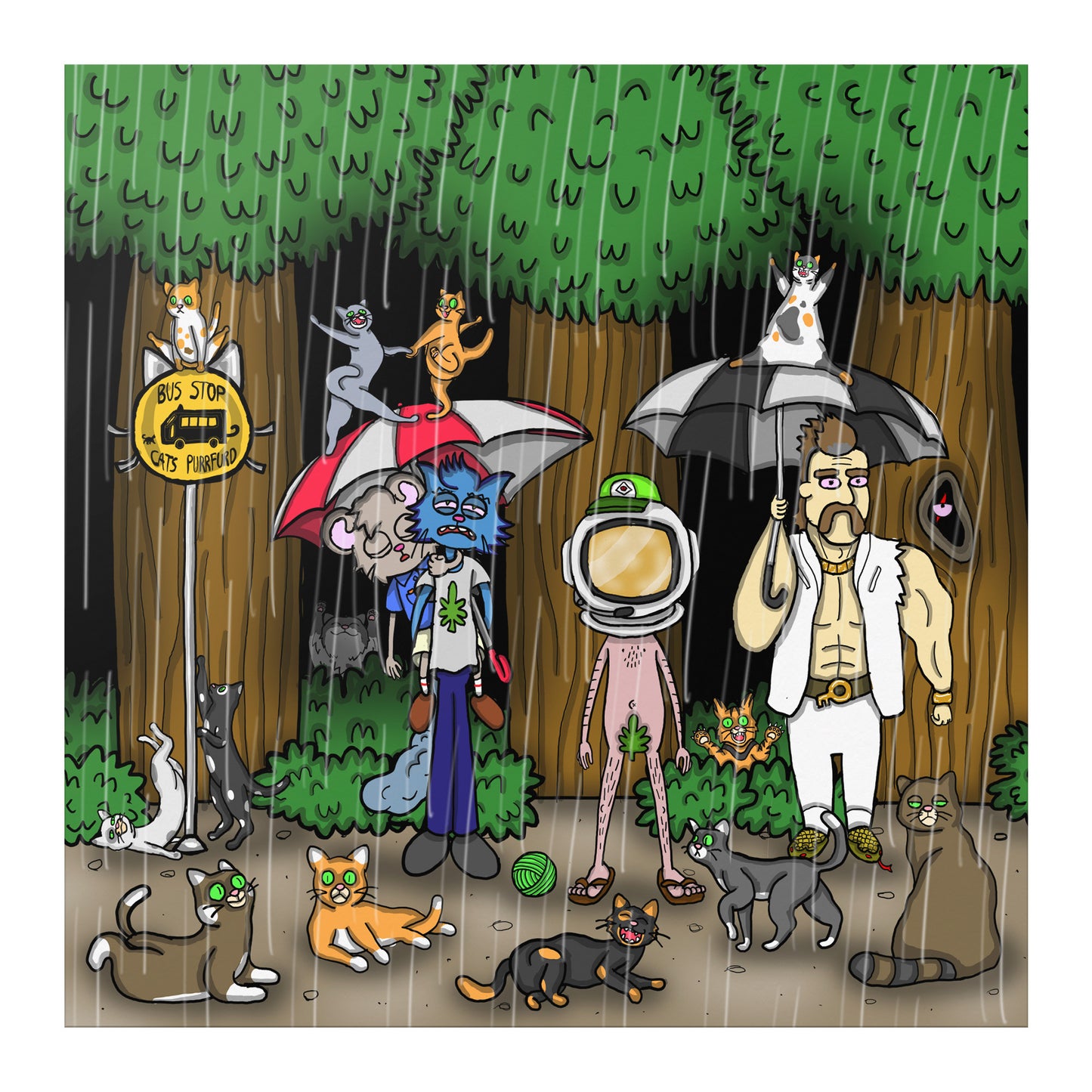Catitouille Poster (My Neighbor Totoro Parody)