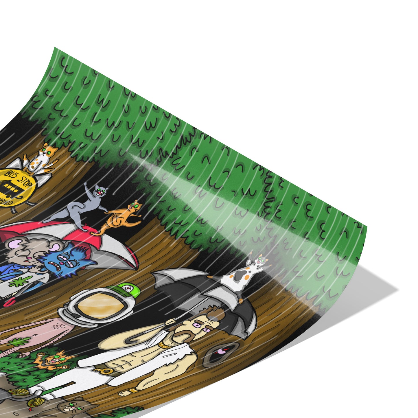 Catitouille Poster (My Neighbor Totoro Parody)