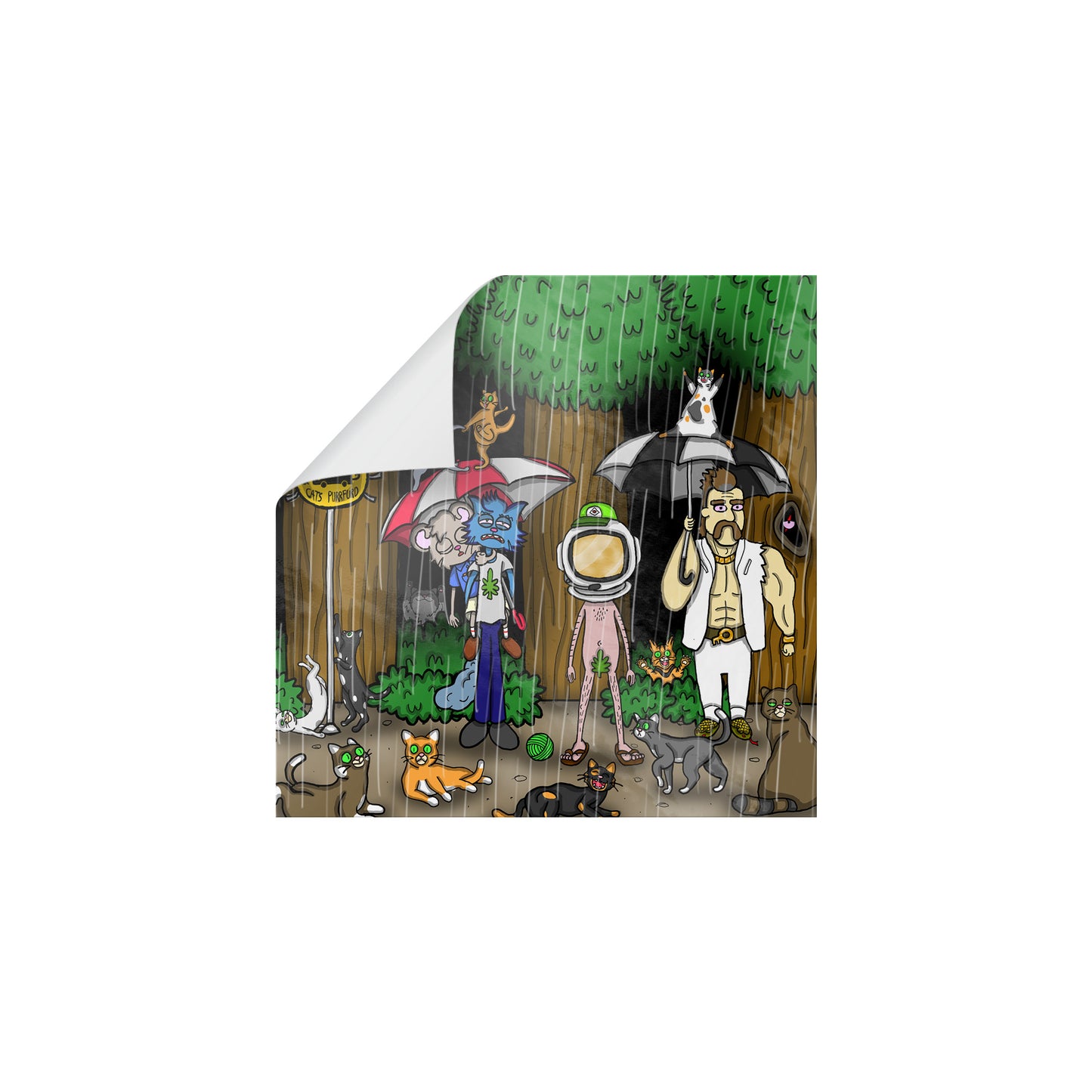 Catitouille Stickers (My Neighbor Totoro Parody)