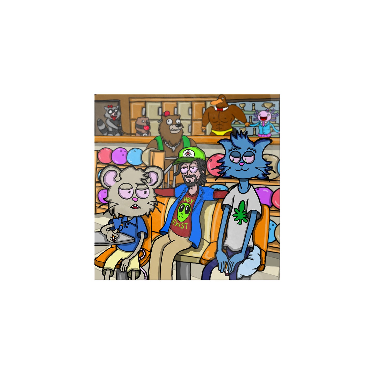 Catitouille Stickers (The Big Lebowski Parody)