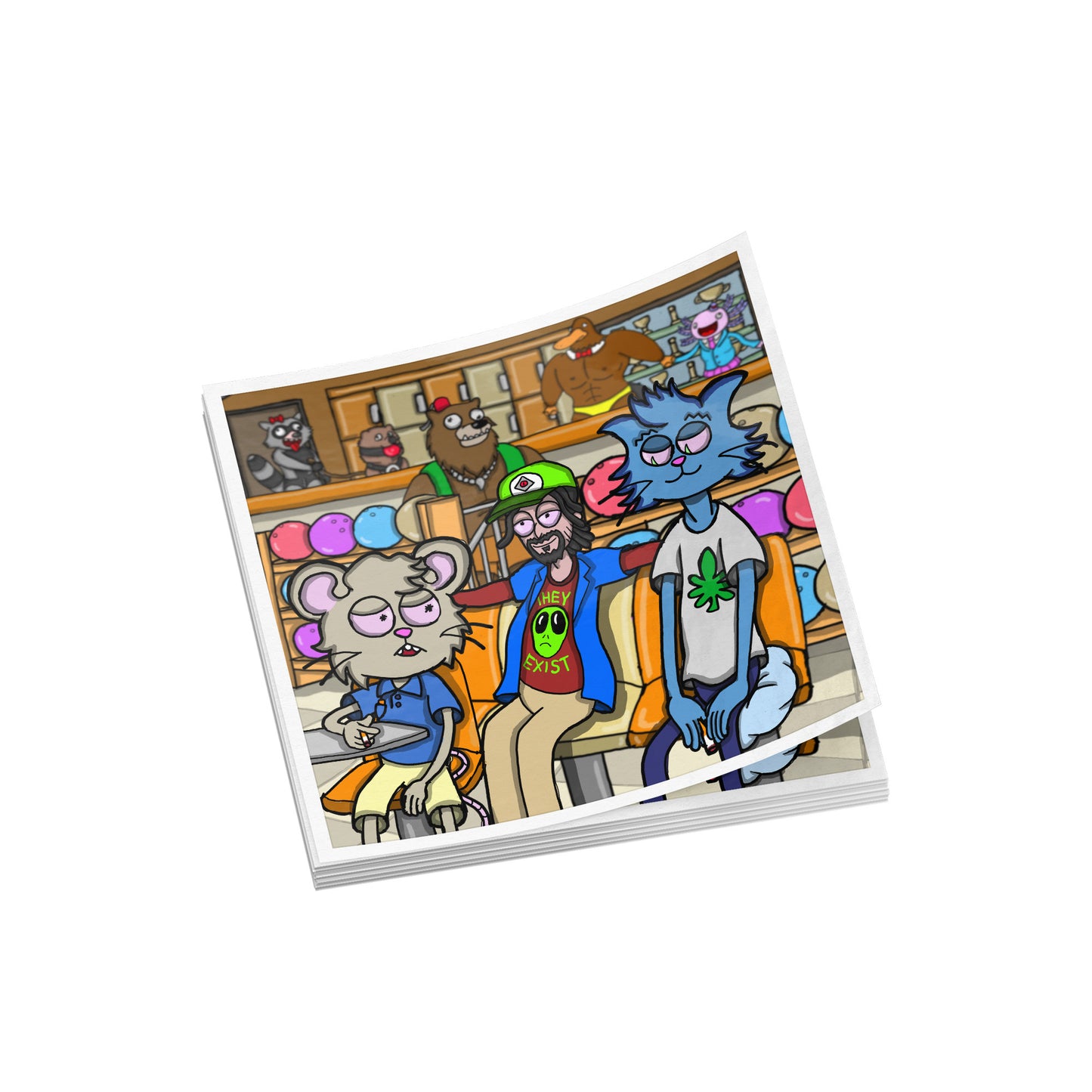 Catitouille Stickers (The Big Lebowski Parody)